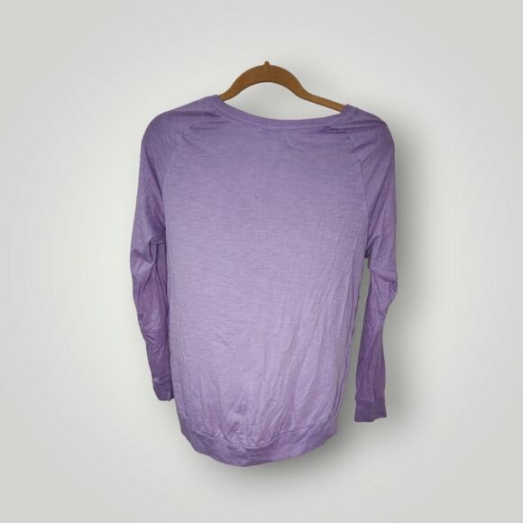 Pink Victoria Secret Light Purple V-Neck Long Sleeve Top Women’s Small - Picture 2 of 11